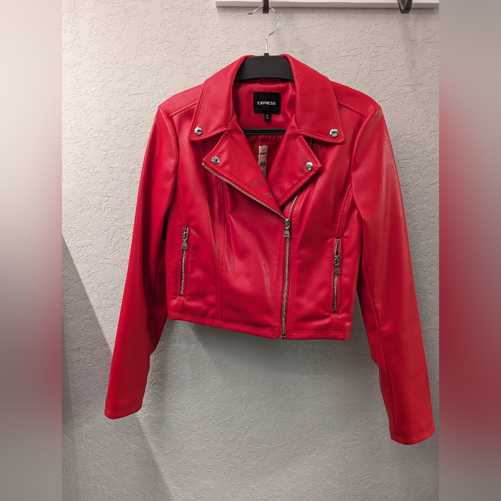 Express Red Biker Jacket